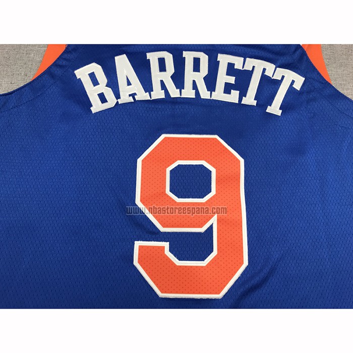 Camiseta New York Knicks RJ Barrett NO 9 Icon 2020-21 Azul